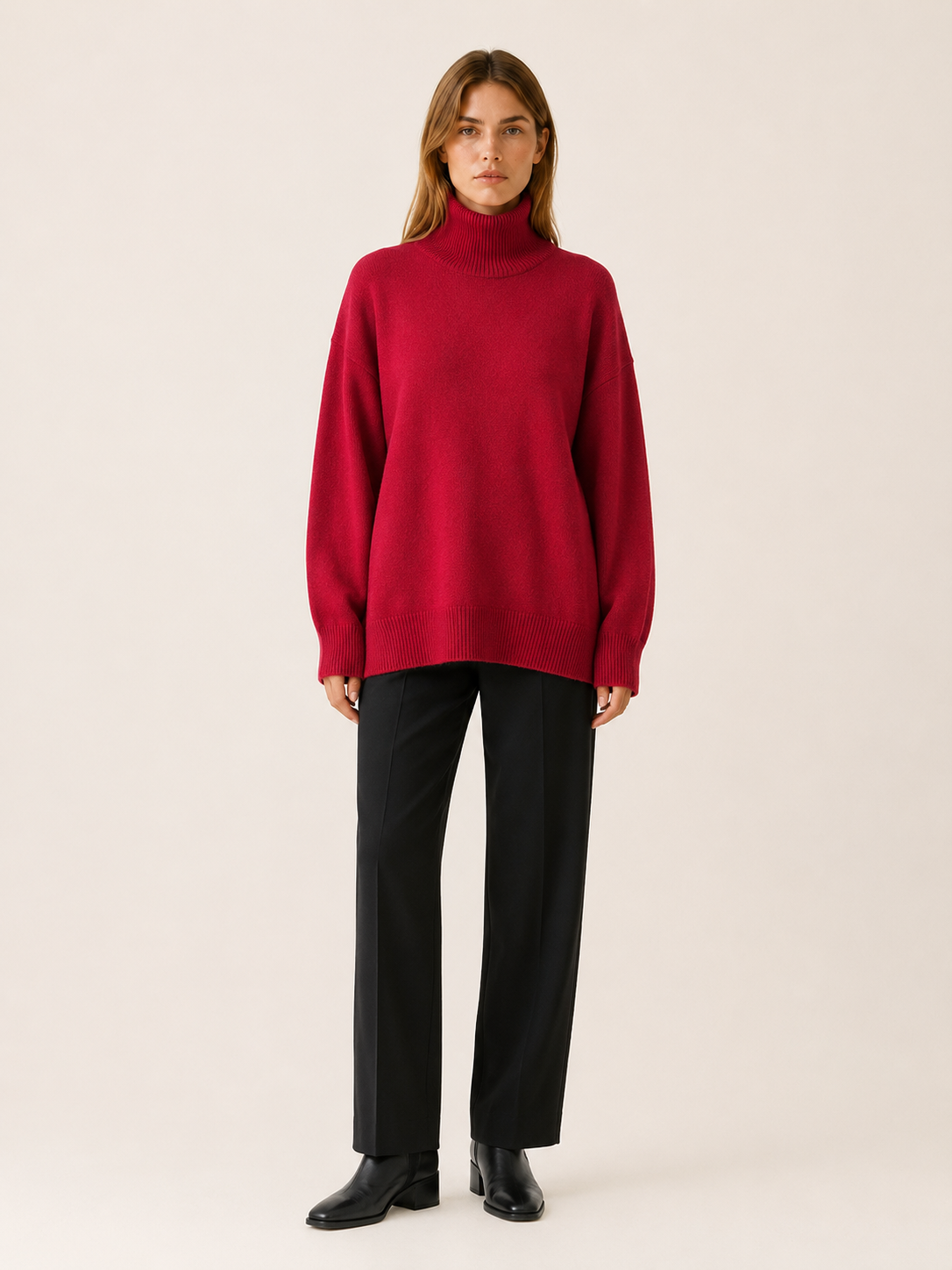 Talyssa | Roll Neck Jumper with Relaxed Fit and Long Sleeves