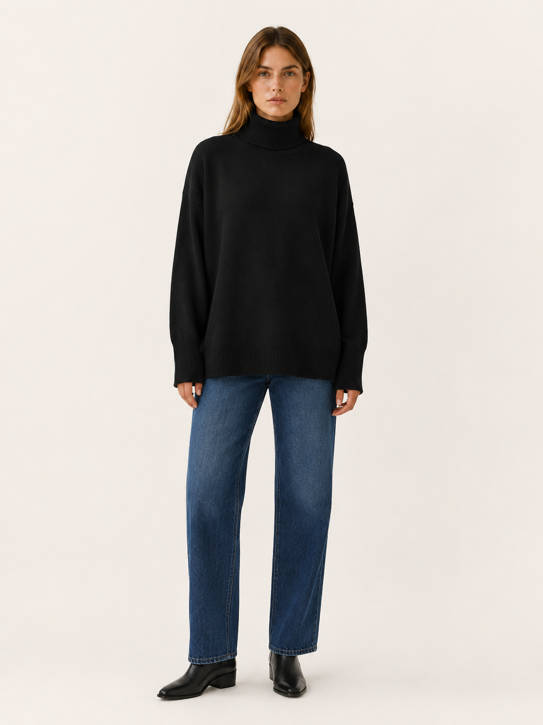 Talyssa | Roll Neck Jumper with Relaxed Fit and Long Sleeves