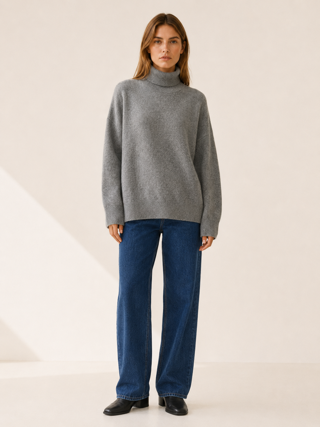 Talyssa | Roll Neck Jumper with Relaxed Fit and Long Sleeves