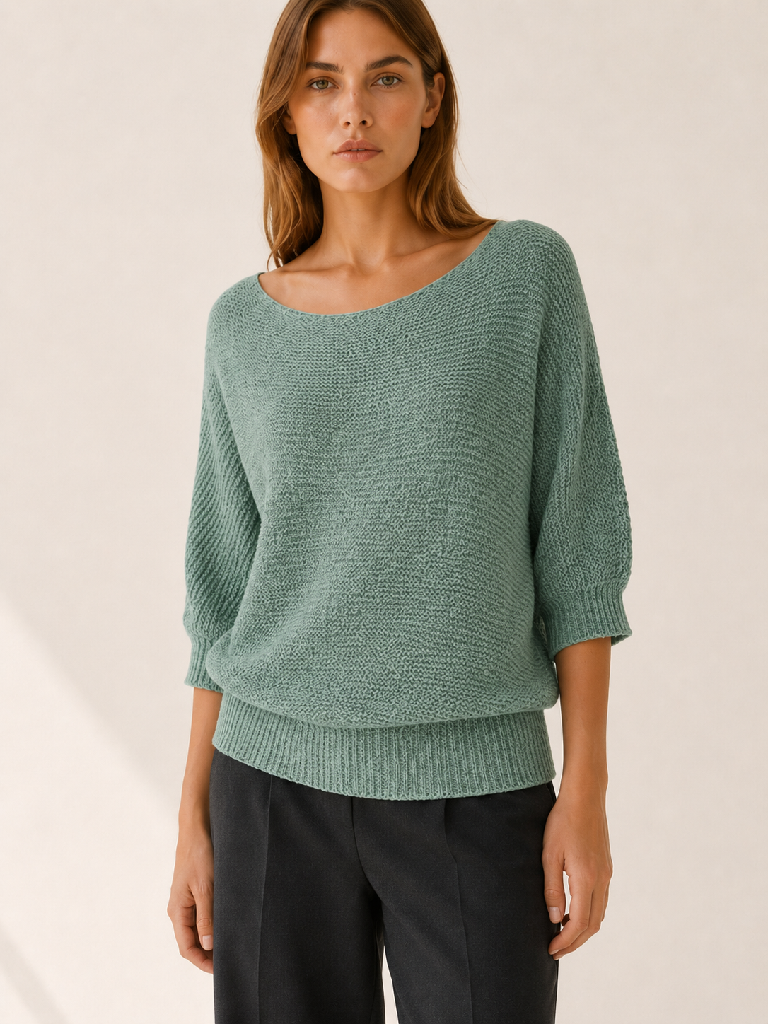 Tamsin | Women's Wide Neck Knitted Jumper