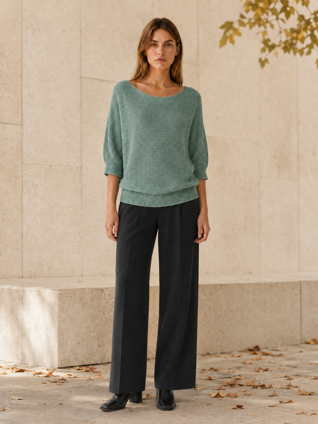 Tamsin | Women's Wide Neck Knitted Jumper