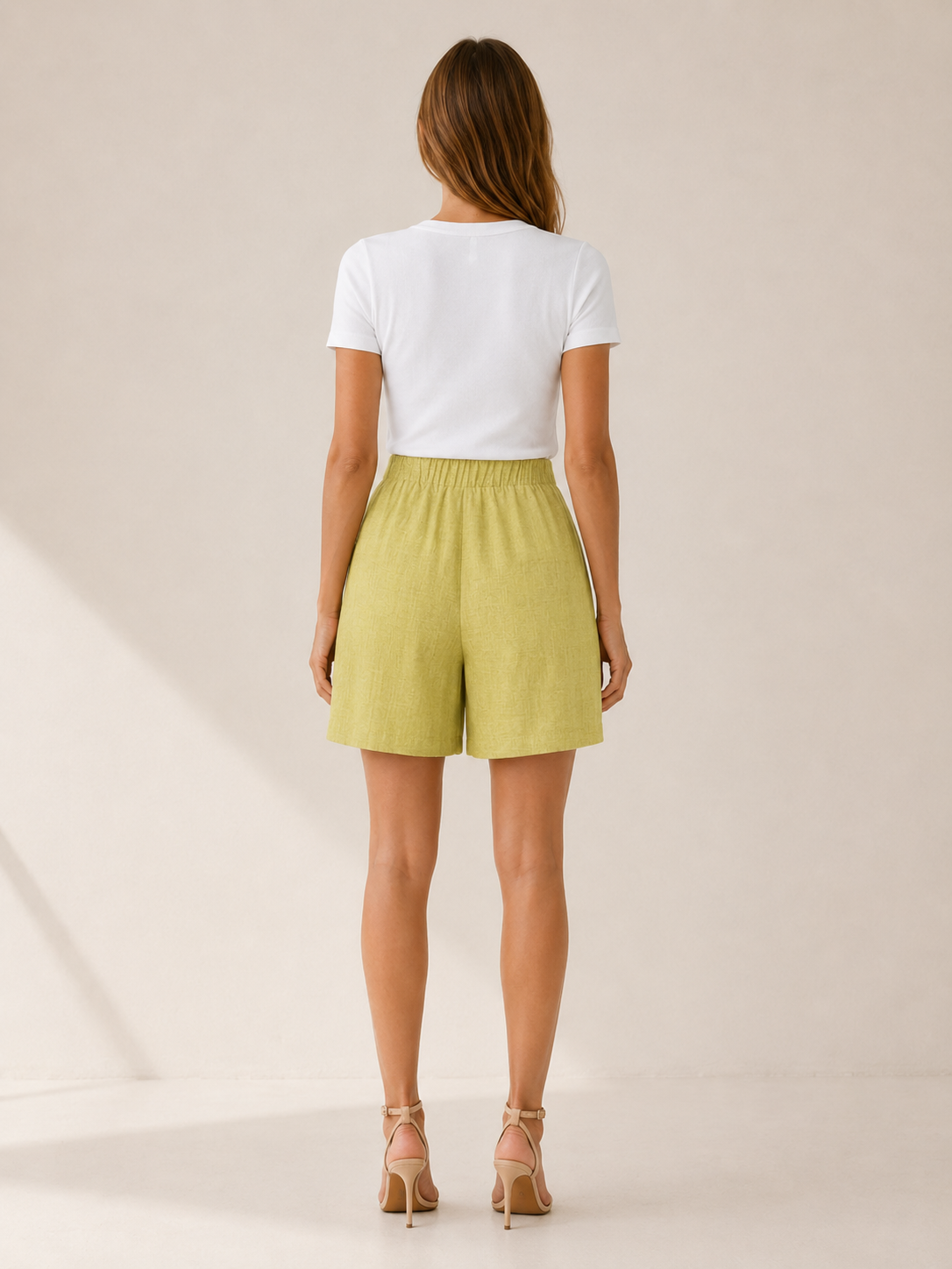 Tierney | Button Side Shorts with Elastic Waist Relaxed Fit