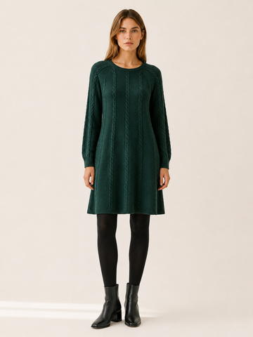 Tirzah | Jumper Dress with Textured Detail and A-Line Fit