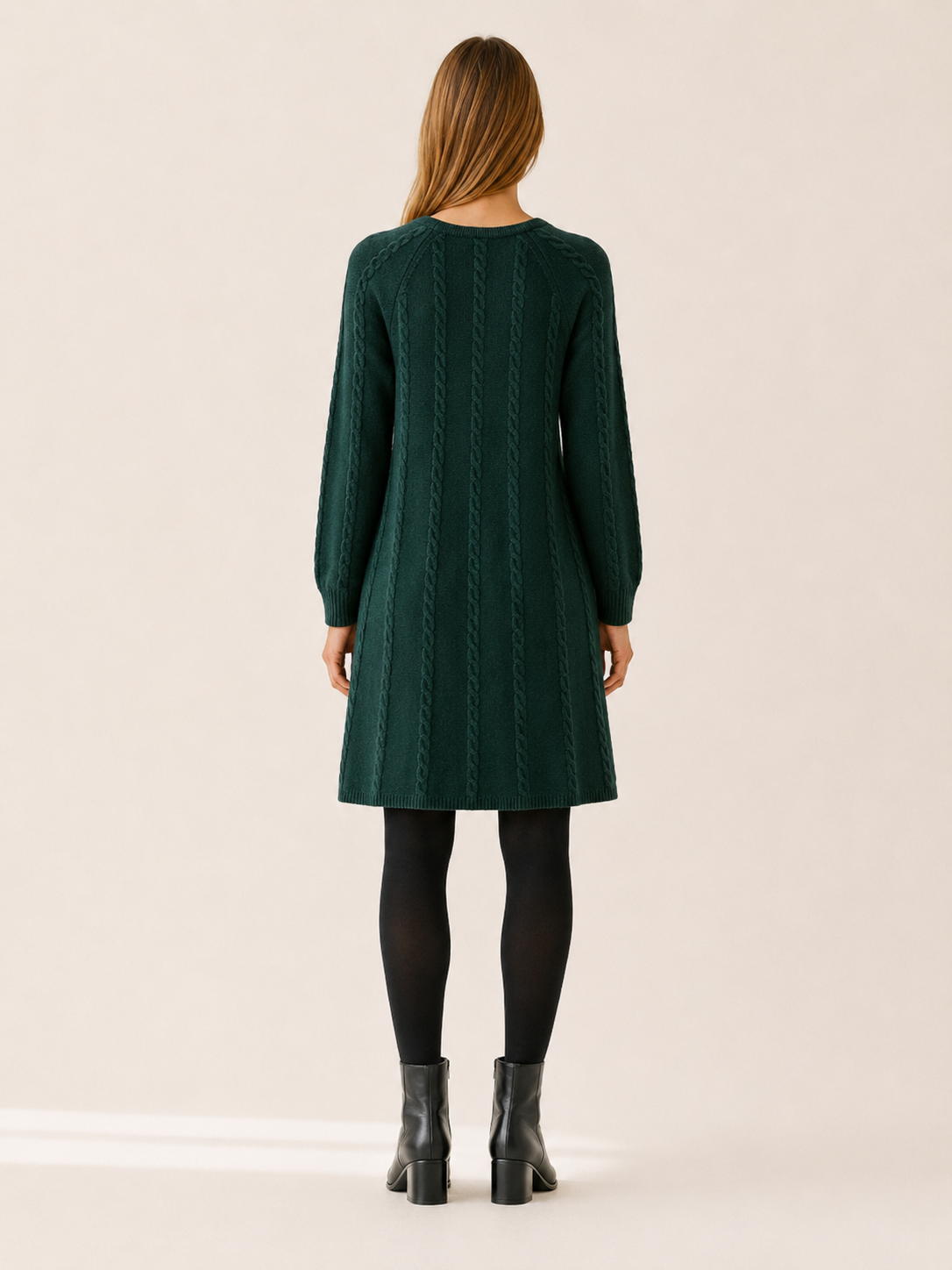 Tirzah | Jumper Dress with Textured Detail and A-Line Fit