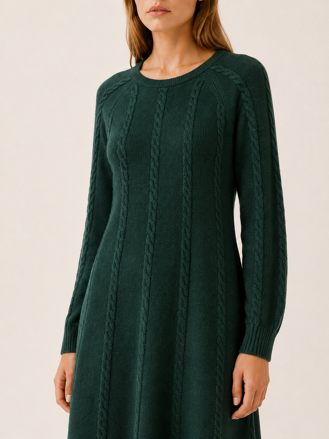 Tirzah | Jumper Dress with Textured Detail and A-Line Fit