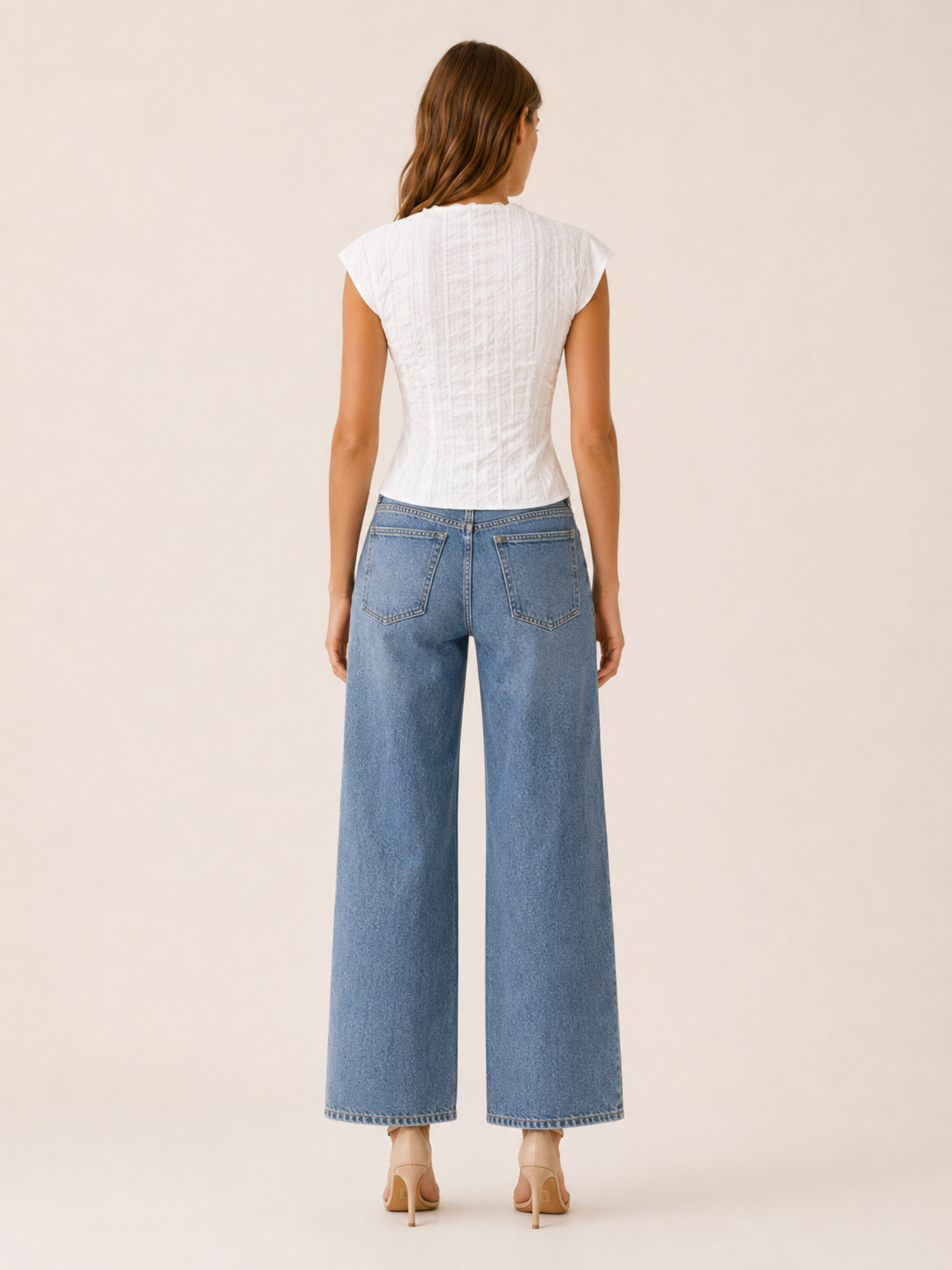 Twyla | Eyelet Blouse with Puff Sleeves and Tie Back