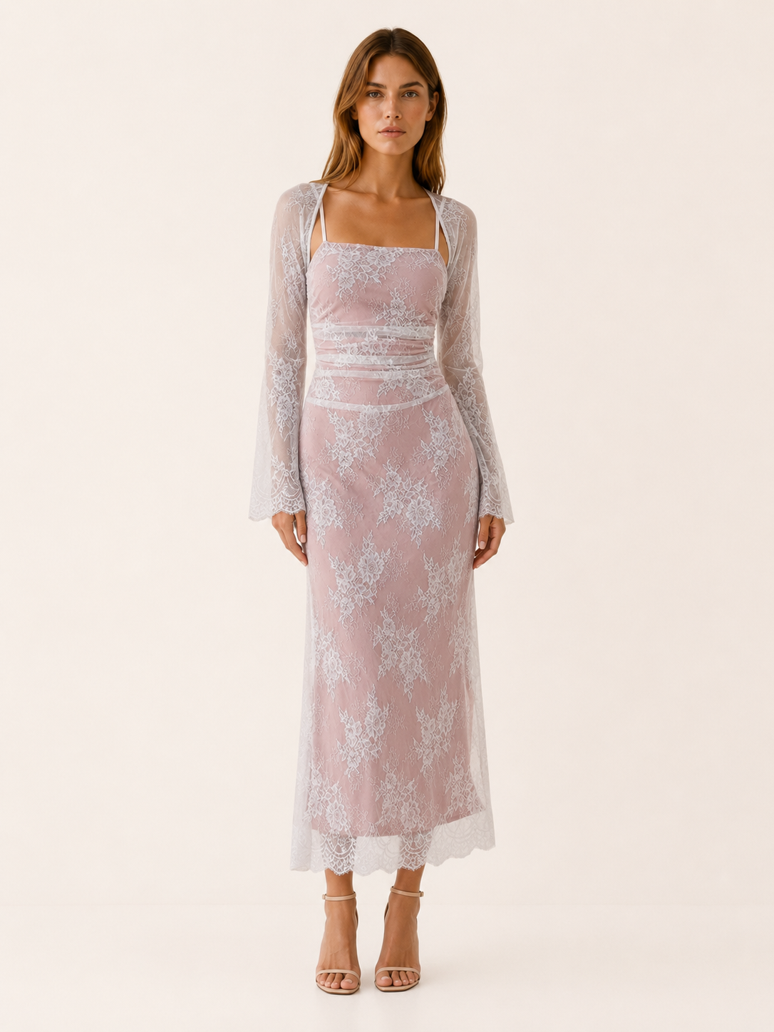 Twyla | Lace Maxi Dress with Square Neckline