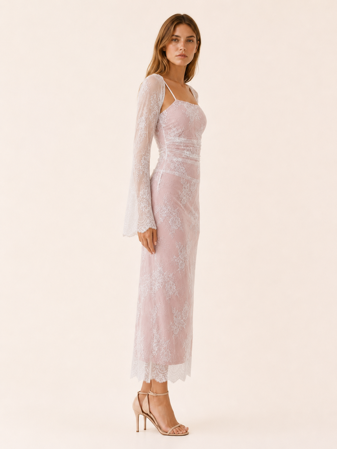 Twyla | Lace Maxi Dress with Square Neckline
