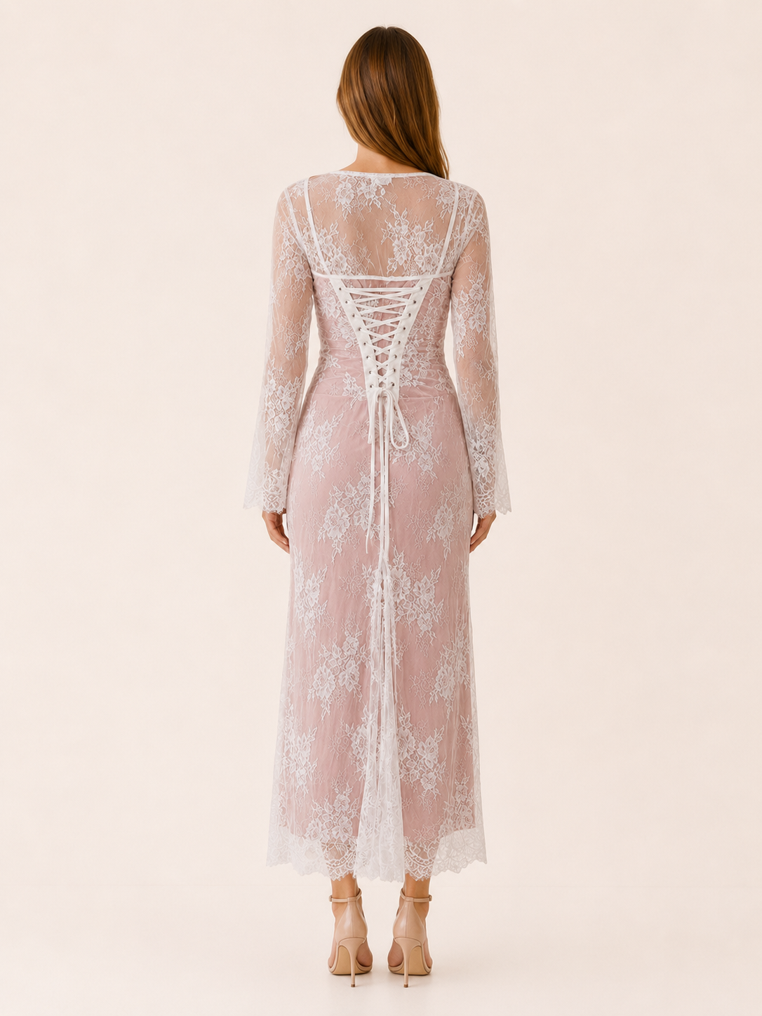 Twyla | Lace Maxi Dress with Square Neckline
