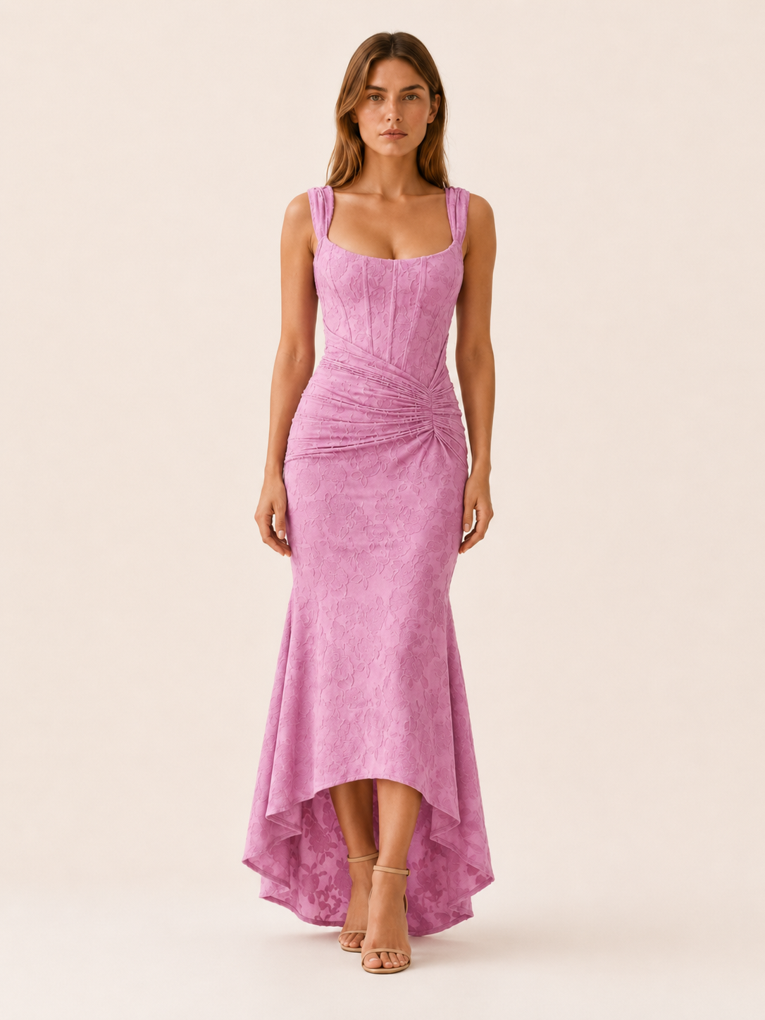 Vaila | Corset Maxi Dress with Ruched Waist and Mermaid Hem