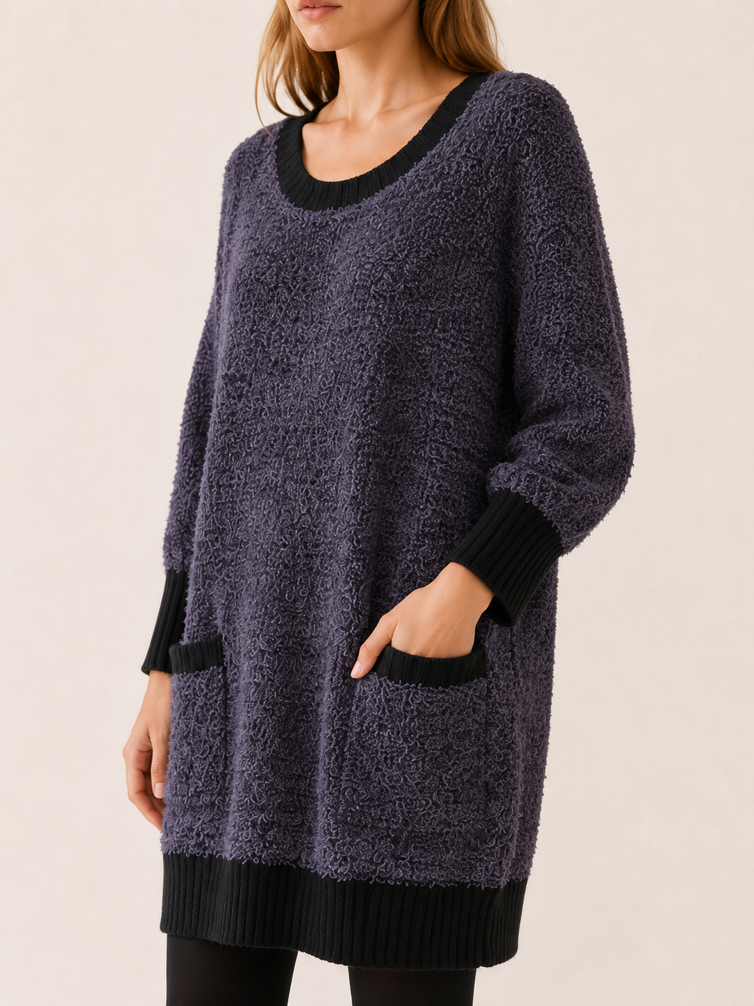 Verena | Jumper Dress with Ribbed Hem and Pockets