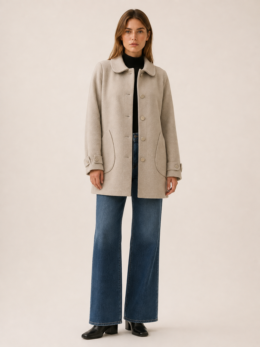 Vessalyn | Women's Button Front Longline Coat