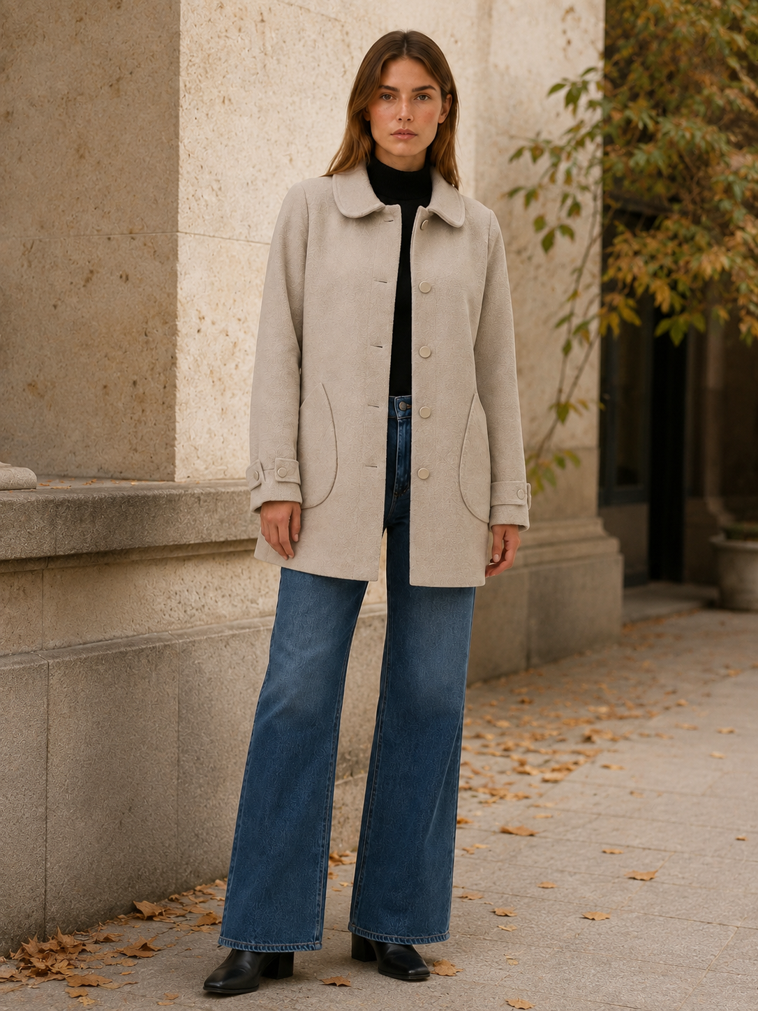 Vessalyn | Women's Button Front Longline Coat