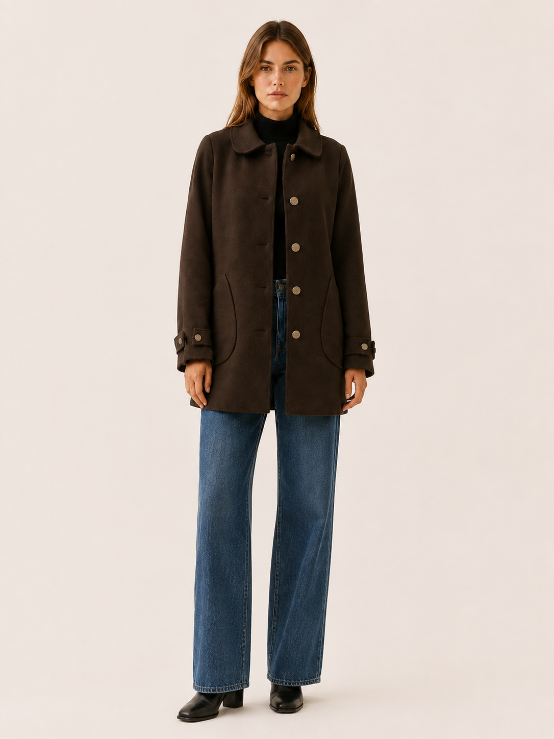 Vessalyn | Women's Button Front Longline Coat
