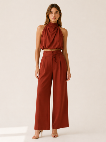 Vianne | Wide Leg Pants Set with Sleeveless Top