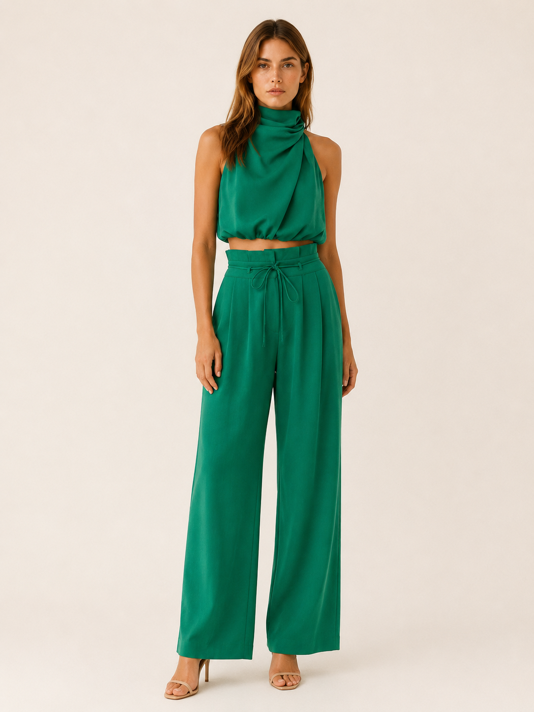 Vianne | Wide Leg Pants Set with Sleeveless Top