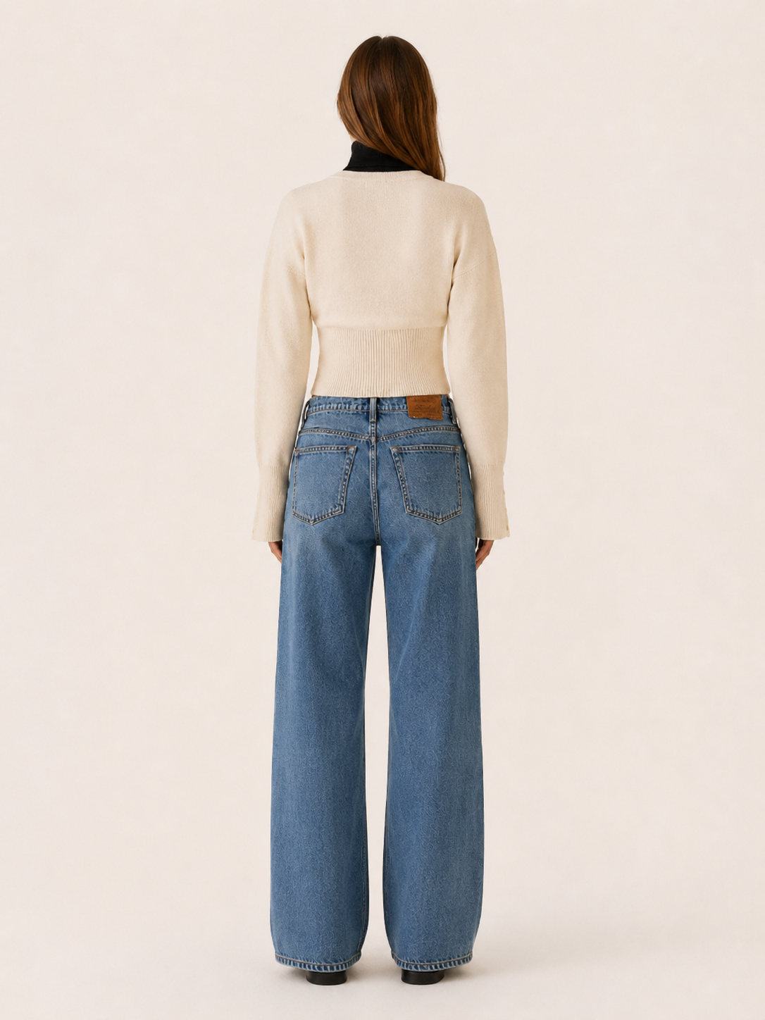 Virelora | Cropped Cardigan with Button Front Ribbed Waist