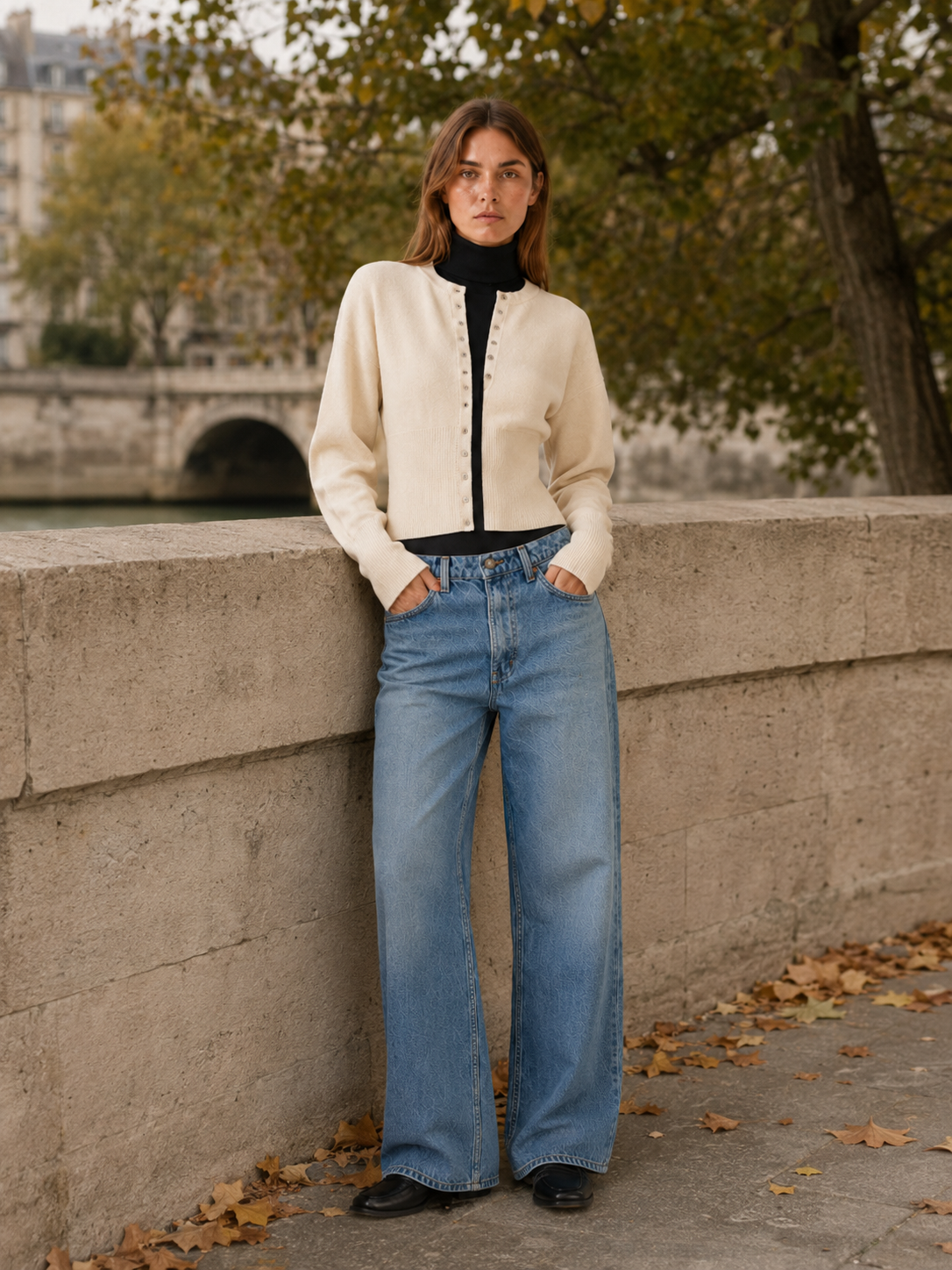 Virelora | Cropped Cardigan with Button Front Ribbed Waist