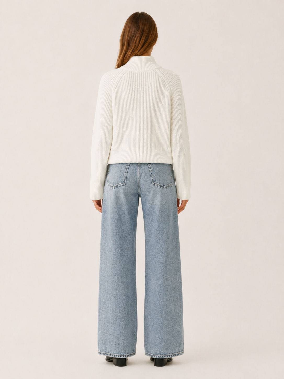 Viresta | Half Zip Jumper with High Collar and Relaxed Fit