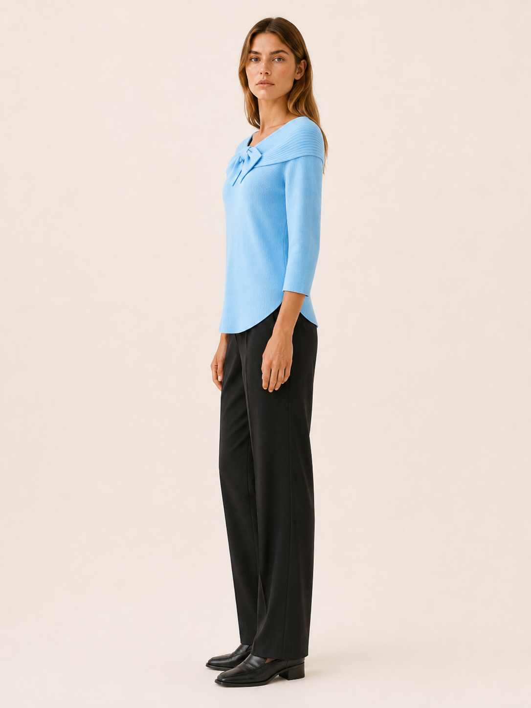 Xanthe | Women's Bow Neck Knitted Jumper