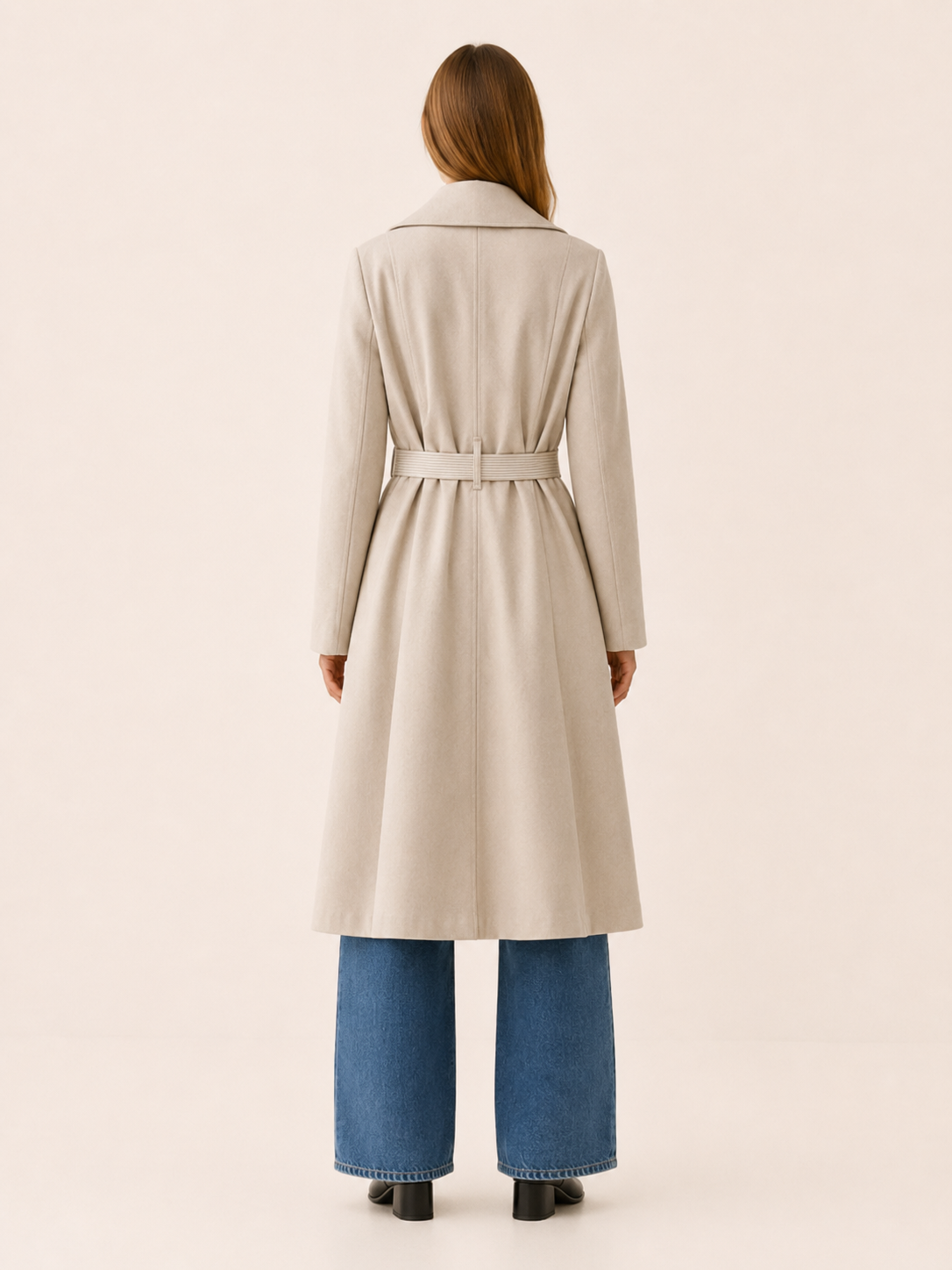 Zelmira | Women's Scarf Detail Belted Trench Coat