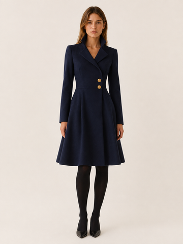 Zelverisse | Women's Coat Dress with Tailored A-Line Fit
