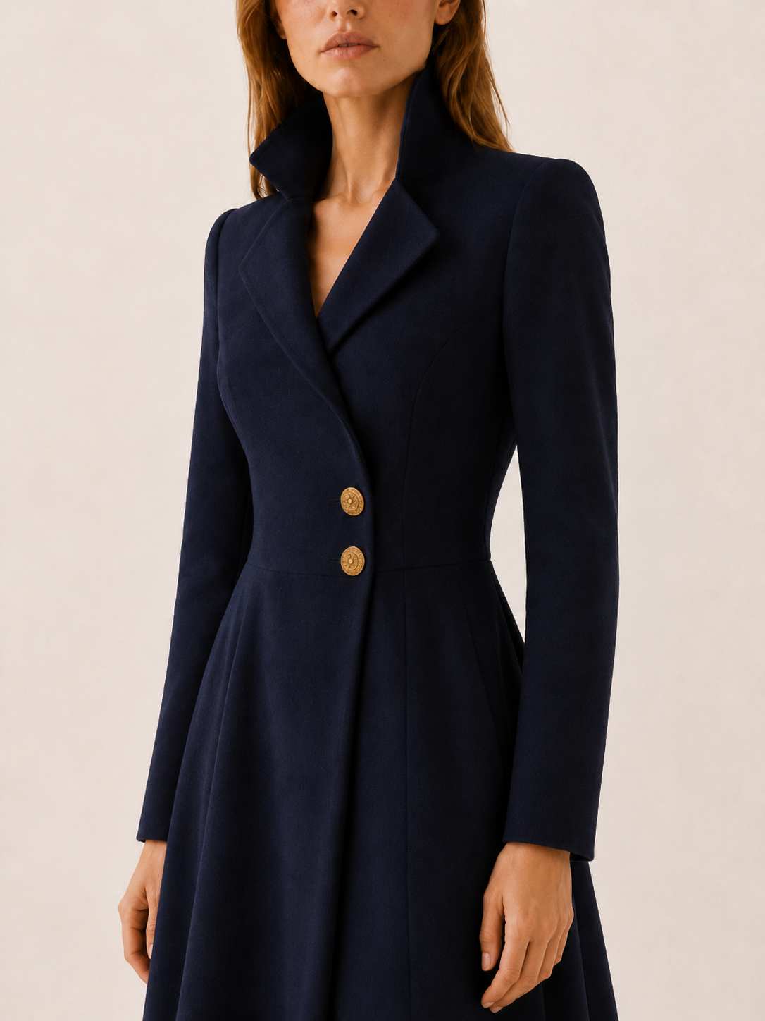 Zelverisse | Women's Coat Dress with Tailored A-Line Fit