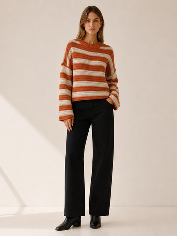 Zephyra | Striped Jumper with Oversized Fit and Wide Sleeves
