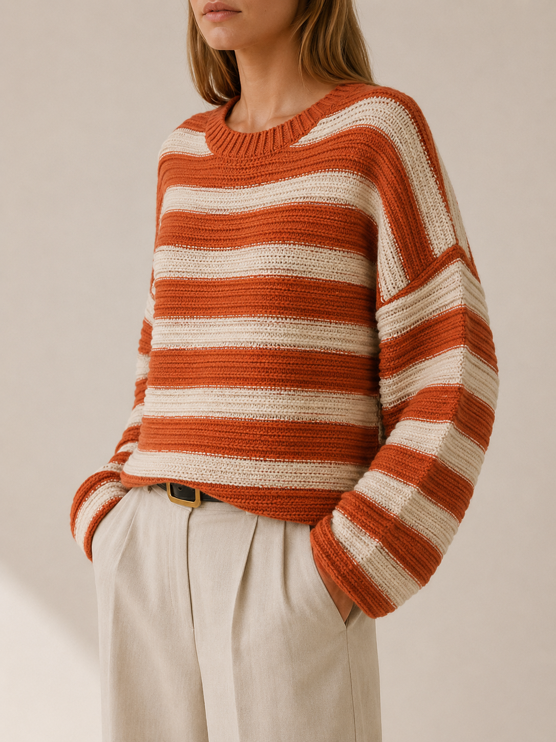 Zephyra | Striped Jumper with Oversized Fit and Wide Sleeves