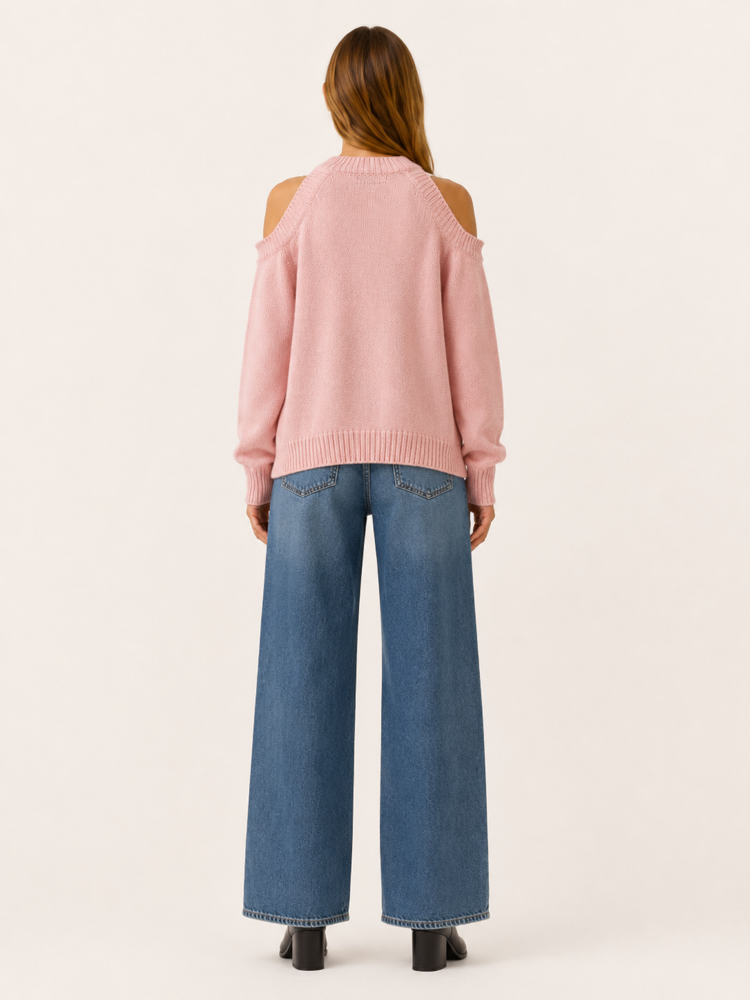 Zinnia | Cold Shoulder Jumper with Round Neck