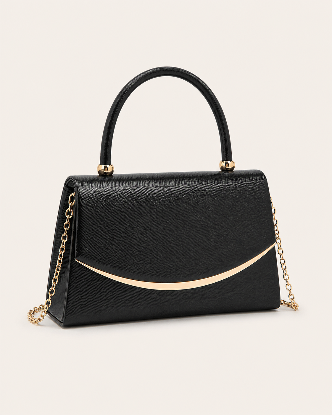 Zirel | Clutch Bag with Structured Top Handle